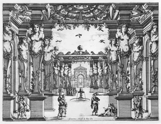 Diseño escénico de Giacomo Torelli (1608-78) para 